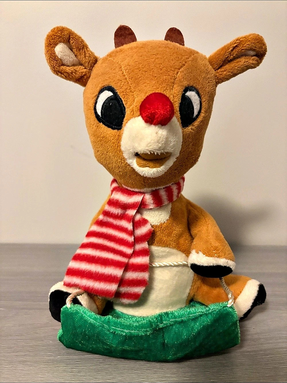 Gemmy Reindeer Animated Plush with Sled